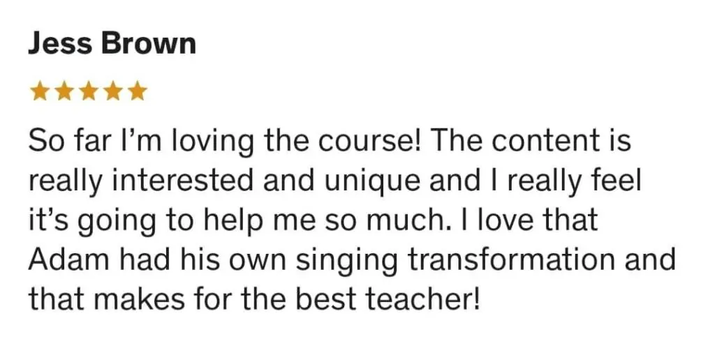 Beginner Singer Course Reviews - Adam Mishan (AM Vocal Studios)