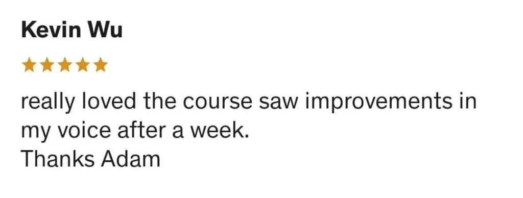 Beginner Singer Course Reviews - Adam Mishan (AM Vocal Studios)