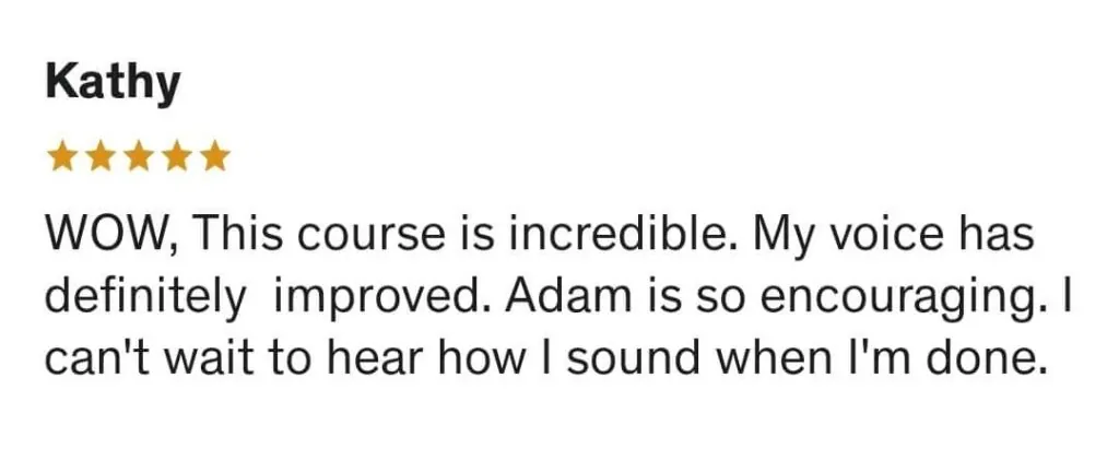 Beginner Singer Course Reviews - Adam Mishan (AM Vocal Studios)